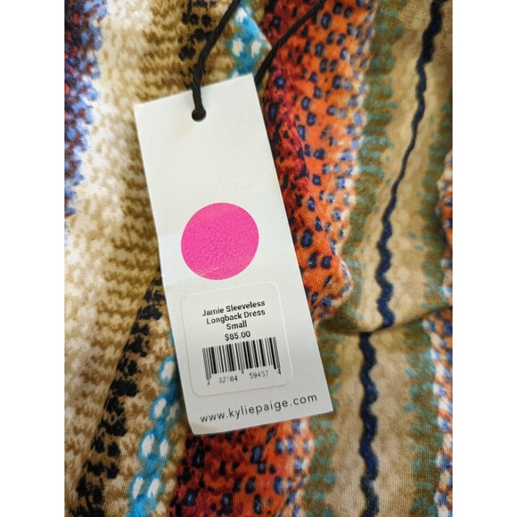 Kylie Paige Strapless Hi Low Ruffle Boho Dress Multicolor Ruched Small NWT $85 - Picture 6 of 9